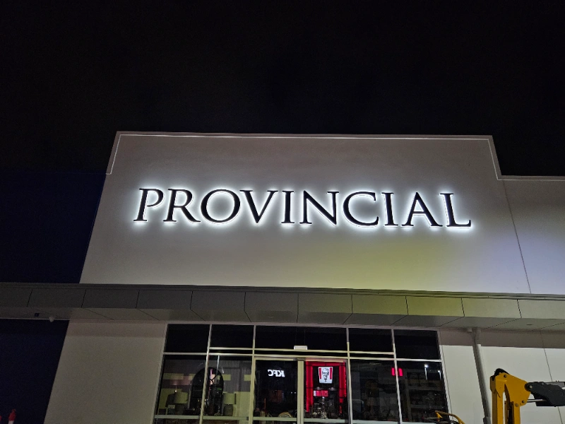 Halo-lit 3D letters Toowoomba – illuminated wall signage